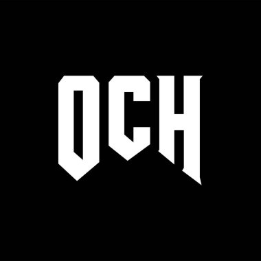 Teknoloji şirketi için OCH mektup logosu tasarımı. OCH logo tasarımı siyah ve beyaz renk kombinasyonu. OCH logosu, OCH vektörü, OCH tasarımı, OCH simgesi, OCH alfabesi. OCH tipografi logosu tasarımı.