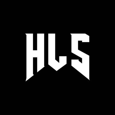 Teknoloji şirketi için HLS mektup logosu tasarımı. HLS logo tasarımı siyah ve beyaz renk kombinasyonu. HLS logosu, HLS vektörü, HLS tasarımı, HLS simgesi, HLS alfabesi. HLS tipografi logosu tasarımı.