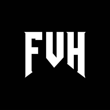 Teknoloji şirketi için FVH mektup logosu tasarımı. FVH logosu siyah ve beyaz renk kombinasyonu tasarladı. FVH logosu, FVH vektörü, FVH tasarımı, FVH simgesi, FVH alfabesi. FVH tipografi logosu tasarımı.