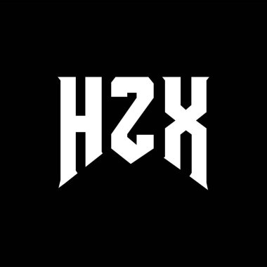 Teknoloji şirketi için HZX harf logosu tasarımı. HZX logosu siyah ve beyaz renk kombinasyonu tasarladı. HZX logosu, HZX vektörü, HZX tasarımı, HZX simgesi, HZX alfabesi. HZX tipografi logosu tasarımı.