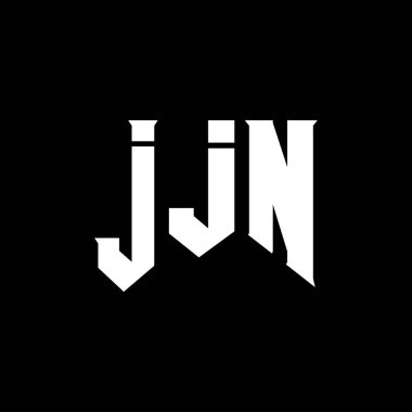 Teknoloji şirketi için JJN mektup logosu tasarımı. JJN logo tasarımı siyah ve beyaz renk kombinasyonu. JJN logosu, JJN vektörü, JJN tasarımı, JJN simgesi, JJN alfabesi. JJN tipografi logosu tasarımı.