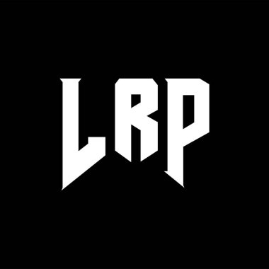 Teknoloji şirketi için LRP harf logosu tasarımı. LRP logo tasarımı siyah ve beyaz renk kombinasyonu. LRP logosu, LRP vektörü, LRP tasarımı, LRP simgesi, LRP alfabesi. LRP tipografi logosu tasarımı.