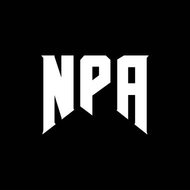 Teknoloji şirketi için NPA mektup logosu tasarımı. NPA logosu siyah-beyaz renk kombinasyonu tasarladı. NPA logosu, NPA vektörü, NPA tasarımı, NPA simgesi, NPA alfabesi. NPA tipografi logosu tasarımı.