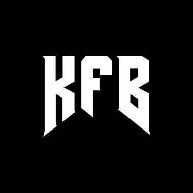 Teknoloji şirketi için KFB mektup logosu tasarımı. KFB logo tasarımı siyah ve beyaz renk kombinasyonu. KFB logosu, KFB vektörü, KFB tasarımı, KFB simgesi, KFB alfabesi. KFB tipografi logosu tasarımı.