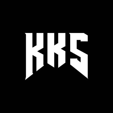 Teknoloji şirketi için KKS harf logosu tasarımı. KKS logo tasarımı siyah ve beyaz renk kombinasyonu. KKS logosu, KKS vektörü, KKS tasarımı, KKS simgesi, KKS alfabesi. KKS tipografi logosu tasarımı.