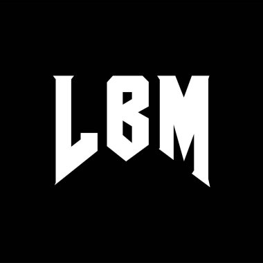 LBM letter logo design for technology company. LBM logo design black and white color combination. LBM logo, LBM vector, LBM design, LBM icon, LBM alphabet. LBM typography logo design. clipart