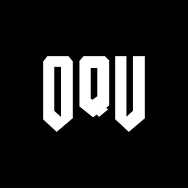 Teknoloji şirketi için OQU mektup logosu tasarımı. OQU logo tasarımı siyah-beyaz renk kombinasyonu. OQU logosu, OQU vektörü, OQU dizaynı, OQU simgesi, OQU alfabesi. OQU tipografi logosu tasarımı.