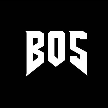 Teknoloji şirketi için BOS mektup logosu tasarımı. BOS logosu siyah-beyaz renk kombinasyonu tasarladı. BOS logosu, BOS vektörü, BOS dizaynı, BOS simgesi, BOS alfabesi. BOS tipografi logosu tasarımı.