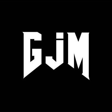 Teknoloji şirketi için GJM mektup logosu tasarımı. GJM logo tasarımı siyah ve beyaz renk kombinasyonu. GJM logosu, GJM vektörü, GJM tasarımı, GJM simgesi, GJM alfabesi. GJM tipografi logosu tasarımı.