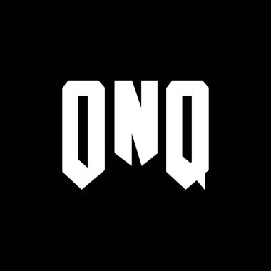 Teknoloji şirketi için ONQ mektup logosu tasarımı. ONQ logo tasarımı siyah ve beyaz renk kombinasyonu. ONQ logosu, ONQ vektörü, ONQ tasarımı, ONQ simgesi, ONQ alfabesi. ONQ tipografi logo tasarımı.