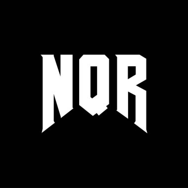 Teknoloji şirketi için NQR harf logosu tasarımı. NQR logo tasarımı siyah-beyaz renk kombinasyonu. NQR logosu, NQR vektörü, NQR tasarımı, NQR simgesi, NQR alfabesi. NQR tipografi logosu tasarımı.
