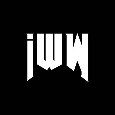 Teknoloji şirketi için IWW harf logosu tasarımı. IWW logo tasarımı siyah ve beyaz renk kombinasyonu. IWW logosu, IWW vektörü, IWW tasarımı, IWW simgesi, IWW alfabesi. IWW tipografi logosu tasarımı.