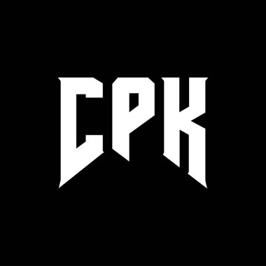Teknoloji şirketi için CPK mektup logosu tasarımı. CPK logo tasarımı siyah ve beyaz renk kombinasyonu. CPK logosu, CPK vektörü, CPK tasarımı, CPK simgesi, CPK alfabesi. CPK tipografi logosu tasarımı.