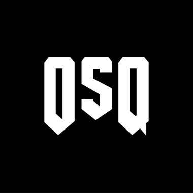 Teknoloji şirketi için OSQ harf logosu tasarımı. OSQ logosu siyah ve beyaz renk kombinasyonu tasarladı. OSQ logosu, OSQ vektörü, OSQ dizaynı, OSQ simgesi, OSQ alfabesi. OSQ tipografi logosu tasarımı.