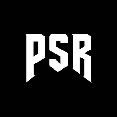 Teknoloji şirketi için PSR harf logosu tasarımı. PSR logo tasarımı siyah ve beyaz renk kombinasyonu. PSR logosu, PSR vektörü, PSR tasarımı, PSR simgesi, PSR alfabesi. PSR tipografi logosu tasarımı.