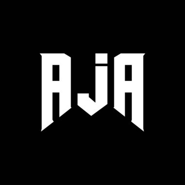 Teknoloji şirketi için AJA mektup logosu tasarımı. AJA logo tasarımı siyah-beyaz renk kombinasyonu. AJA logosu, AJA vektörü, AJA dizaynı, AJA simgesi, AJA alfabesi. AJA tipografi logosu tasarımı.