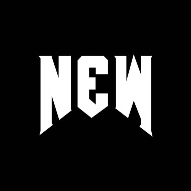 Teknoloji şirketi için yeni harf logosu tasarımı. Yeni logo siyah beyaz kombinasyonu tasarladı. Yeni logo, yeni vektör, yeni tasarım, yeni simge, yeni alfabe. Yeni tipografi logosu tasarımı.