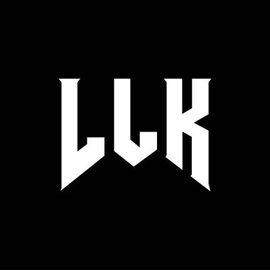 Teknoloji şirketi için LLK mektup logosu tasarımı. LLK logo tasarımı siyah ve beyaz renk kombinasyonu. LLK logosu, LLK vektörü, LLK tasarımı, LLK simgesi, LLK alfabesi. LLK tipografi logosu tasarımı.