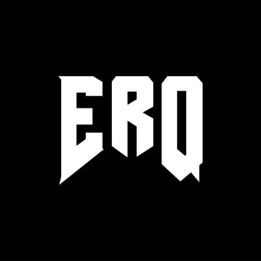 Teknoloji şirketi için ERQ harf logosu tasarımı. ERQ logosu siyah ve beyaz renk kombinasyonu tasarladı. ERQ logosu, ERQ vektörü, ERQ dizaynı, ERQ simgesi, ERQ alfabesi. ERQ tipografi logosu tasarımı.