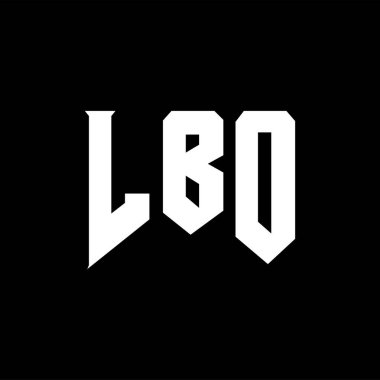 Teknoloji şirketi için LBO harf logosu tasarımı. LBO logo tasarımı siyah ve beyaz renk kombinasyonu. LBO logosu, LBO vektörü, LBO tasarımı, LBO simgesi, LBO alfabesi. LBO tipografi logosu tasarımı.