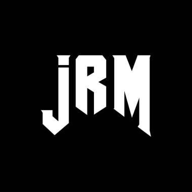 Teknoloji şirketi için JRM mektup logosu tasarımı. JRM logo tasarımı siyah ve beyaz renk kombinasyonu. JRM logosu, JRM vektörü, JRM tasarımı, JRM simgesi, JRM alfabesi. JRM tipografi logosu tasarımı.