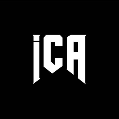 Teknoloji şirketi için ICA mektup logosu tasarımı. ICA logo tasarımı siyah ve beyaz renk kombinasyonu. ICA logosu, ICA vektörü, ICA tasarımı, ICA simgesi, ICA alfabesi. ICA tipografi logosu tasarımı.