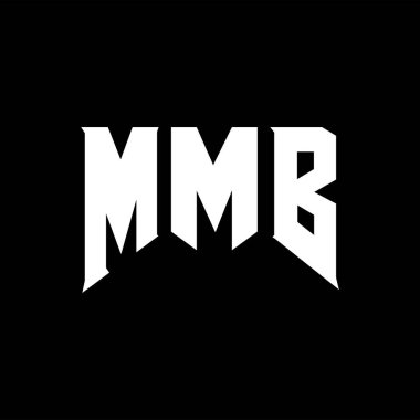 Teknoloji şirketi için MMB harf logosu tasarımı. MMB logo tasarımı siyah ve beyaz renk kombinasyonu. MMB logosu, MMB vektörü, MMB tasarımı, MMB simgesi, MMB alfabesi. MMB tipografi logosu tasarımı.