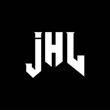 Teknoloji şirketi için JHL mektup logosu tasarımı. JHL logo tasarımı siyah ve beyaz renk kombinasyonu. JHL logosu, JHL vektörü, JHL tasarımı, JHL simgesi, JHL alfabesi. JHL tipografi logosu tasarımı.