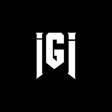 Teknoloji şirketi için IGI mektup logosu tasarımı. IGI logo tasarımı siyah ve beyaz renk kombinasyonu. IGI logosu, IGI vektörü, IGI tasarımı, IGI simgesi, IGI alfabesi. IGI tipografi logosu tasarımı.