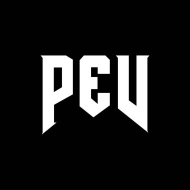 Teknoloji şirketi için PEV mektup logosu tasarımı. PEV logosu siyah ve beyaz renk kombinasyonu tasarladı. PEV logosu, PEV vektörü, PEV tasarımı, PEV simgesi, PEV alfabesi. PEV tipografi logosu tasarımı.