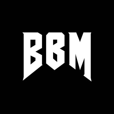 Teknoloji şirketi için BBM mektup logosu tasarımı. BBM logo tasarımı siyah ve beyaz renk kombinasyonu. BBM logosu, BBM vektörü, BBM tasarımı, BBM simgesi, BBM alfabesi. BBM tipografi logosu tasarımı.