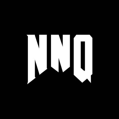 Teknoloji şirketi için NNQ harf logosu tasarımı. NNQ logosu siyah-beyaz renk kombinasyonu tasarladı. NNQ logosu, NNQ vektörü, NNQ tasarımı, NNQ simgesi, NNQ alfabesi. NNQ tipografi logosu tasarımı.