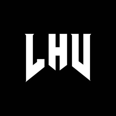 Teknoloji şirketi için LHV harf logosu tasarımı. LHV logo tasarımı siyah ve beyaz renk kombinasyonu. LHV logosu, LHV vektörü, LHV tasarımı, LHV simgesi, LHV alfabesi. LHV tipografi logosu tasarımı.