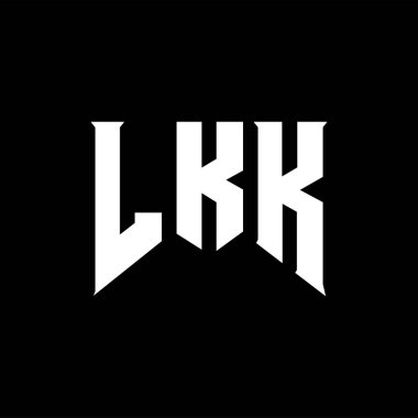 Teknoloji şirketi için LKK mektup logosu tasarımı. LKK logo tasarımı siyah ve beyaz renk kombinasyonu. LKK logosu, LKK vektörü, LKK tasarımı, LKK simgesi, LKK alfabesi. LKK tipografi logosu tasarımı.