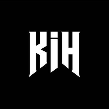 Teknoloji şirketi için KIH mektup logosu tasarımı. KIH logosu siyah ve beyaz renk kombinasyonu tasarladı. KIH logosu, KIH vektörü, KIH dizaynı, KIH simgesi, KIH alfabesi. KIH tipografi logosu tasarımı.