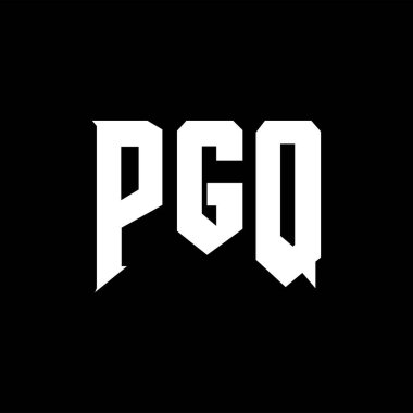 Teknoloji şirketi için PGQ harf logosu tasarımı. PGQ logo tasarımı siyah ve beyaz renk kombinasyonu. PGQ logosu, PGQ vektörü, PGQ tasarımı, PGQ simgesi, PGQ alfabesi. PGQ tipografi logosu tasarımı.