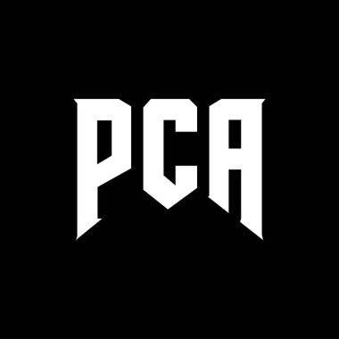 Teknoloji şirketi için PCA mektup logosu tasarımı. PCA logo tasarımı siyah ve beyaz renk kombinasyonu. PCA logosu, PCA vektörü, PCA tasarımı, PCA simgesi, PCA alfabesi. PCA tipografi logosu tasarımı.