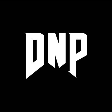 Teknoloji şirketi için DNP mektup logosu tasarımı. DNP logo tasarımı siyah ve beyaz renk kombinasyonu. DNP logosu, DNP vektörü, DNP tasarımı, DNP simgesi, DNP alfabesi. DNP tipografi logosu tasarımı.