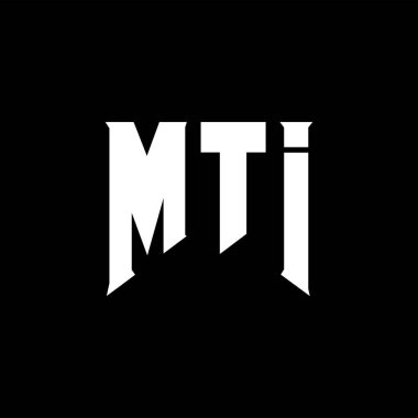 Teknoloji şirketi için MTI harf logosu tasarımı. MTI logo tasarımı siyah ve beyaz renk kombinasyonu. MTI logosu, MTI vektörü, MTI tasarımı, MTI simgesi, MTI alfabesi. MTI tipografi logosu tasarımı.