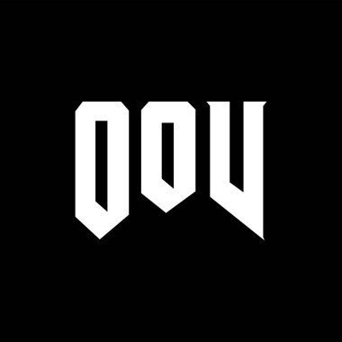 Teknoloji şirketi için OOV mektup logosu tasarımı. OOV logosu siyah-beyaz renk kombinasyonu tasarladı. OOV logosu, OOV vektörü, OOV tasarımı, OOV simgesi, OOOV alfabesi. OOV tipografi logosu tasarımı.