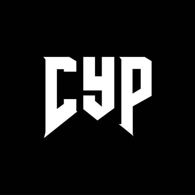 Teknoloji şirketi için CYP harf logosu tasarımı. CYP logo tasarımı siyah ve beyaz renk kombinasyonu. CYP logosu, CYP vektörü, CYP tasarımı, CYP simgesi, CYP alfabesi. CYP tipografi logosu tasarımı.