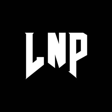 Teknoloji şirketi için LNP harf logosu tasarımı. LNP logo tasarımı siyah ve beyaz renk kombinasyonu. LNP logosu, LNP vektörü, LNP tasarımı, LNP simgesi, LNP alfabesi. LNP tipografi logosu tasarımı.