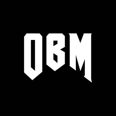 Teknoloji şirketi için OBM mektup logosu tasarımı. OBM logo tasarımı siyah ve beyaz renk kombinasyonu. OBM logosu, OBM vektörü, OBM tasarımı, OBM simgesi, OBM alfabesi. OBM tipografi logosu tasarımı.