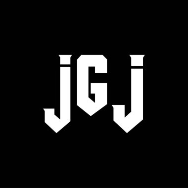 JGJ teknoloji şirketi için mektup logosu tasarımı. JGJ logo tasarımı siyah ve beyaz renk kombinasyonu. JGJ logosu, JGJ vektörü, JGJ tasarımı, JGJ simgesi, JGJ alfabesi. JGJ tipografi logosu tasarımı.