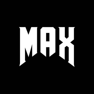 Teknoloji şirketi için MAX harf logosu tasarımı. MAX logo tasarımı siyah ve beyaz renk kombinasyonu. MAX logosu, MAX vektörü, MAX tasarımı, MAX simgesi, MAX alfabesi. MAX tipografi logo tasarımı.