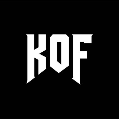 Teknoloji şirketi için KOF mektup logosu tasarımı. KOF logo tasarımı siyah ve beyaz renk kombinasyonu. KOF logosu, KOF vektörü, KOF tasarımı, KOF simgesi, KOF alfabesi. KOF tipografi logosu tasarımı.