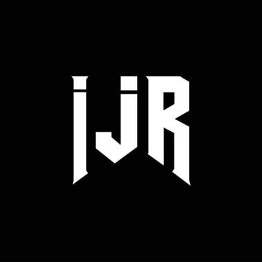 Teknoloji şirketi için IJR harf logosu tasarımı. IJR logo tasarımı siyah ve beyaz renk kombinasyonu. IJR logosu, IJR vektörü, IJR tasarımı, IJR simgesi, IJR alfabesi. IJR tipografi logosu tasarımı.