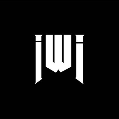 Teknoloji şirketi için IWI harf logosu tasarımı. IWI logosu siyah-beyaz renk kombinasyonu tasarladı. IWI logosu, IWI vektörü, IWI tasarımı, IWI simgesi, IWI alfabesi. IWI tipografi logosu tasarımı.