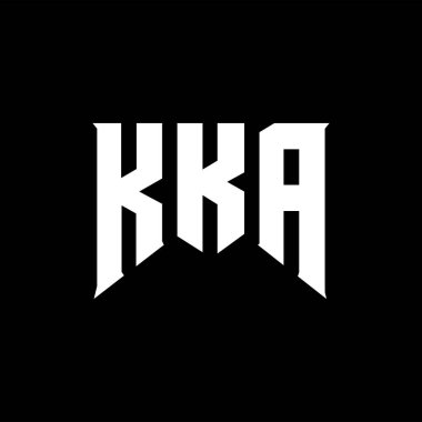 Teknoloji şirketi için KKA mektup logosu tasarımı. KKA logo tasarımı siyah ve beyaz renk kombinasyonu. KKA logosu, KKA vektörü, KKA tasarımı, KKA simgesi, KKA alfabesi. KKA tipografi logosu tasarımı.