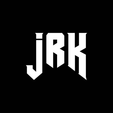 Teknoloji şirketi için JRK mektup logosu tasarımı. JRK logo tasarımı siyah-beyaz renk kombinasyonu. JRK logosu, JRK vektörü, JRK tasarımı, JRK simgesi, JRK alfabesi. JRK tipografi logosu tasarımı.